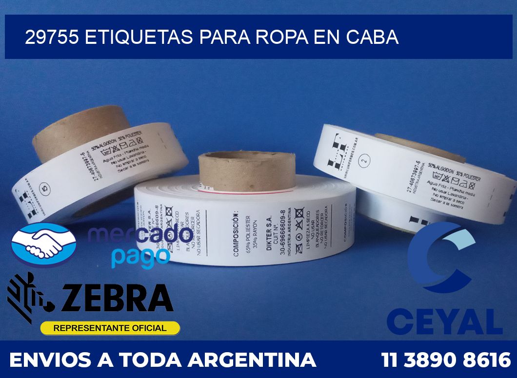 29755 ETIQUETAS PARA ROPA EN CABA