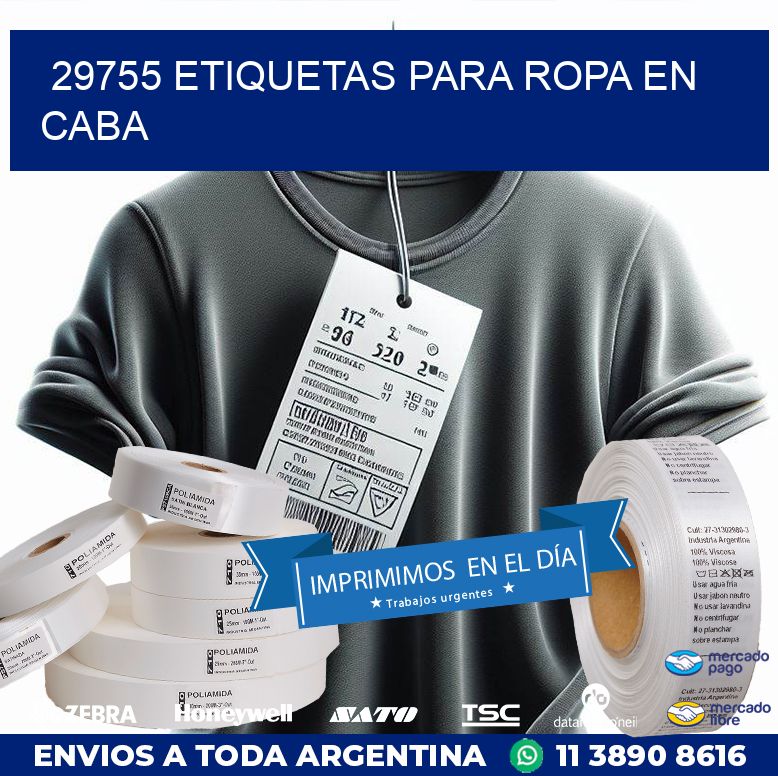 29755 ETIQUETAS PARA ROPA EN CABA