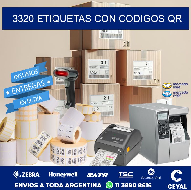3320 ETIQUETAS CON CODIGOS QR