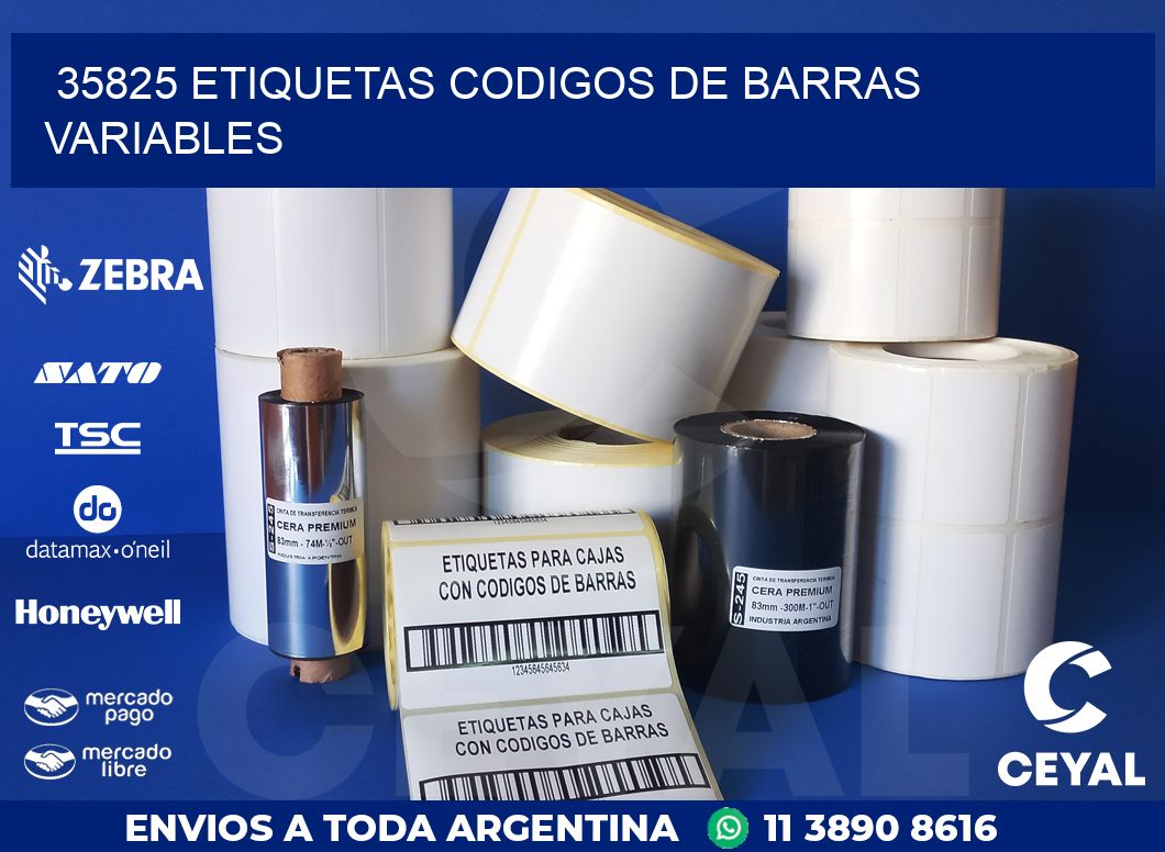 35825 ETIQUETAS CODIGOS DE BARRAS VARIABLES