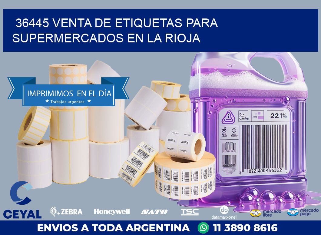 36445 VENTA DE ETIQUETAS PARA SUPERMERCADOS EN LA RIOJA