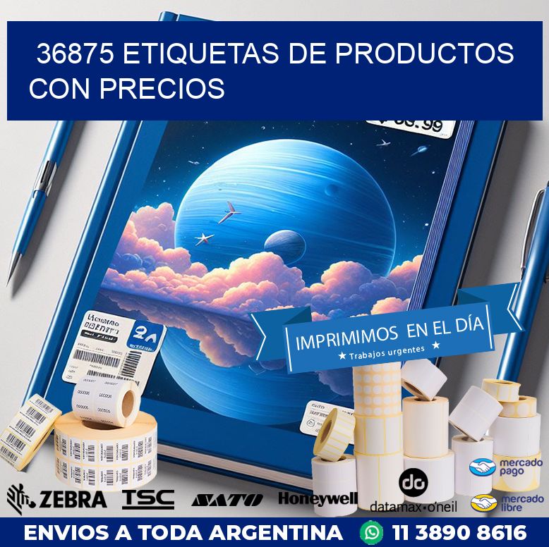 36875 ETIQUETAS DE PRODUCTOS CON PRECIOS