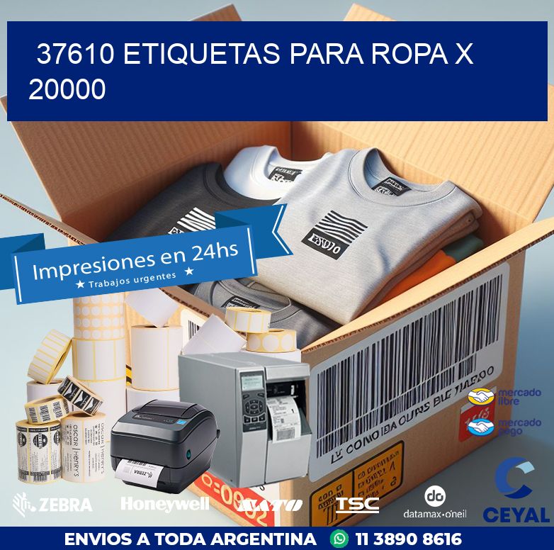 37610 ETIQUETAS PARA ROPA X 20000