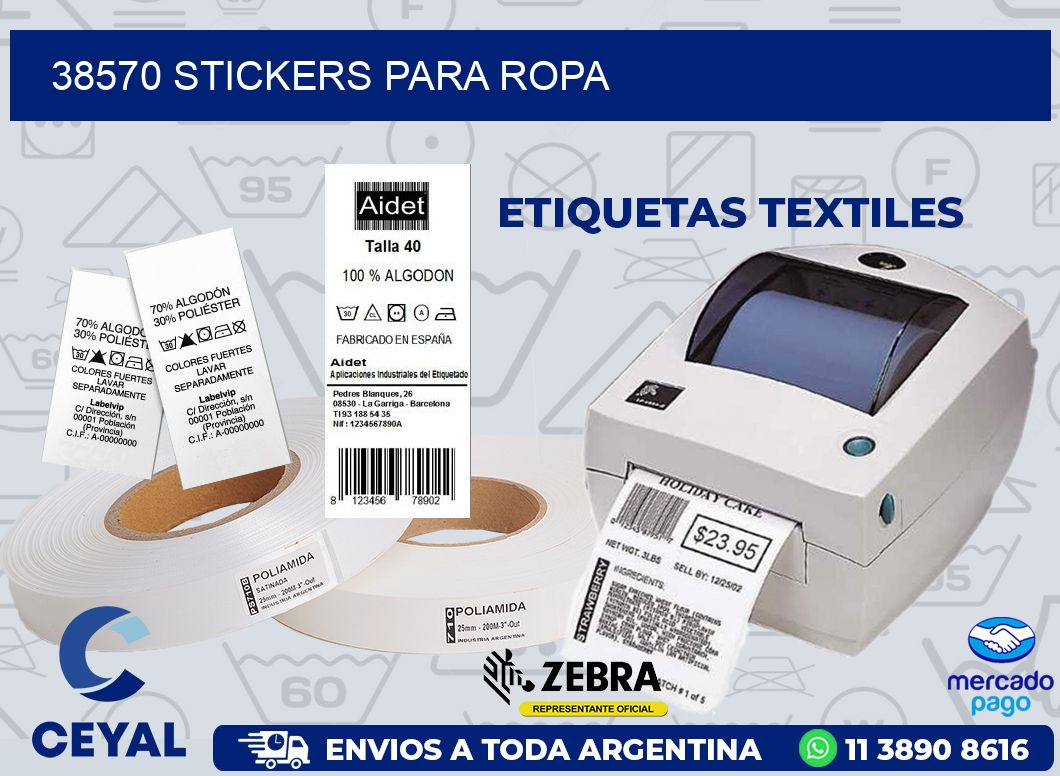 38570 STICKERS PARA ROPA