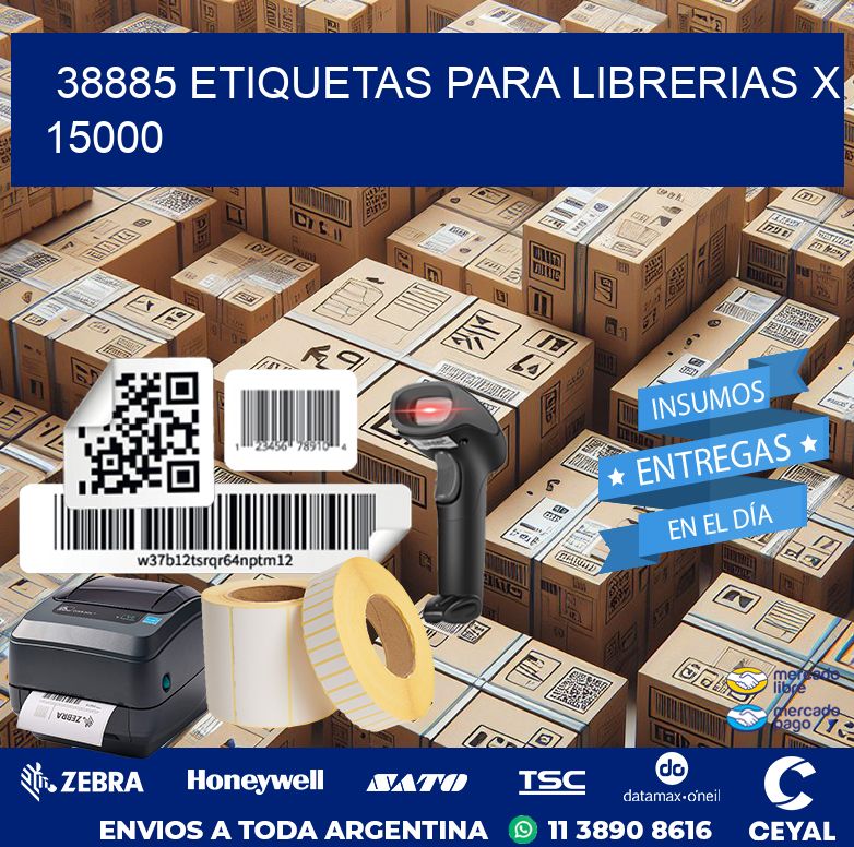 38885 ETIQUETAS PARA LIBRERIAS X 15000