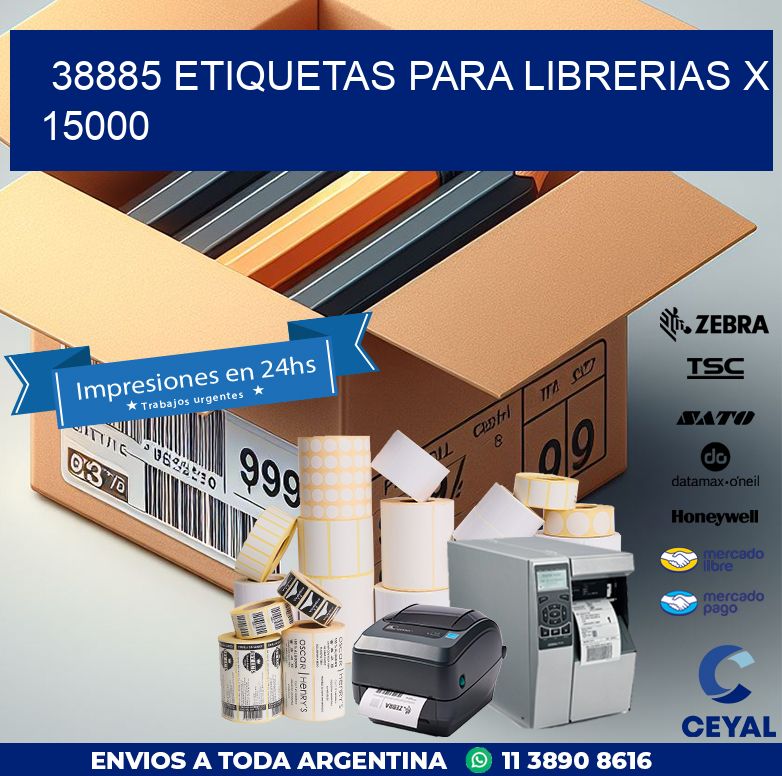 38885 ETIQUETAS PARA LIBRERIAS X 15000