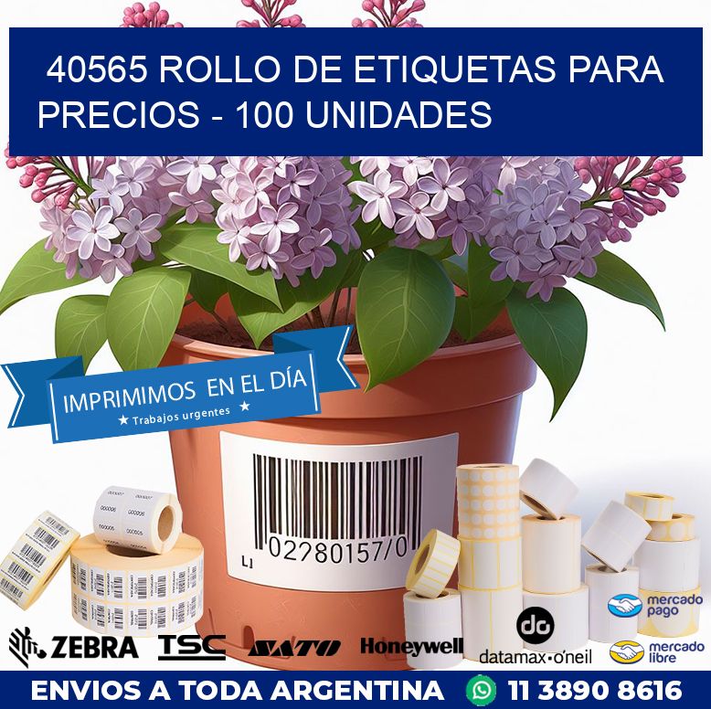 40565 ROLLO DE ETIQUETAS PARA PRECIOS – 100 UNIDADES