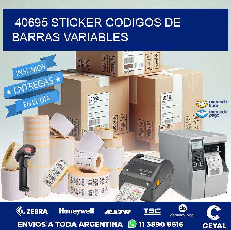 40695 STICKER CODIGOS DE BARRAS VARIABLES