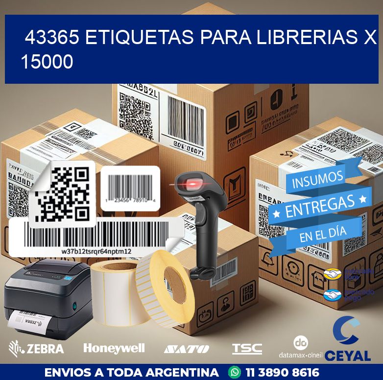 43365 ETIQUETAS PARA LIBRERIAS X 15000