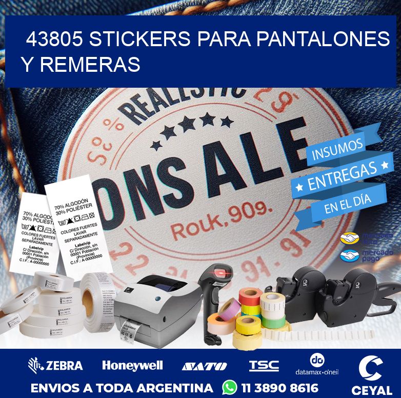 43805 STICKERS PARA PANTALONES Y REMERAS
