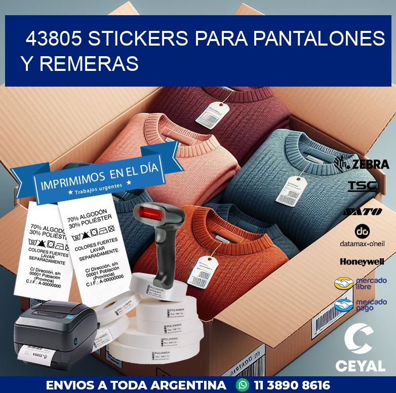 43805 STICKERS PARA PANTALONES Y REMERAS
