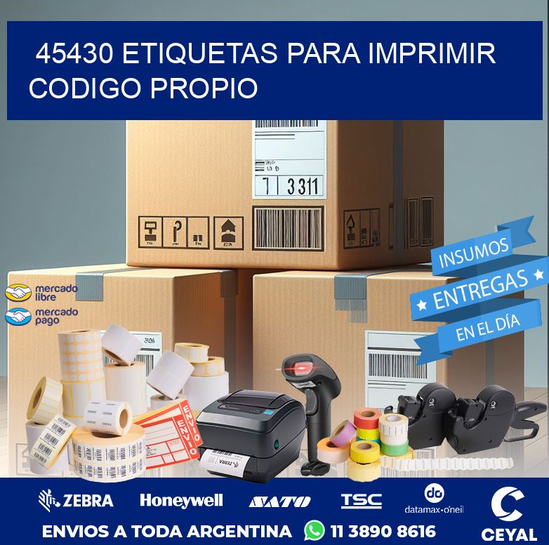 45430 ETIQUETAS PARA IMPRIMIR CODIGO PROPIO