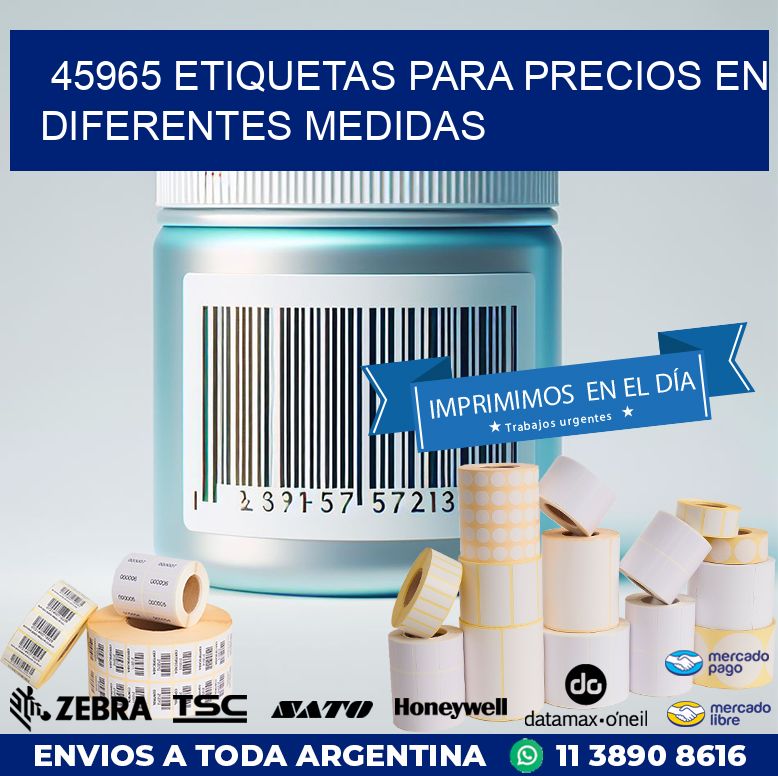 45965 ETIQUETAS PARA PRECIOS EN DIFERENTES MEDIDAS