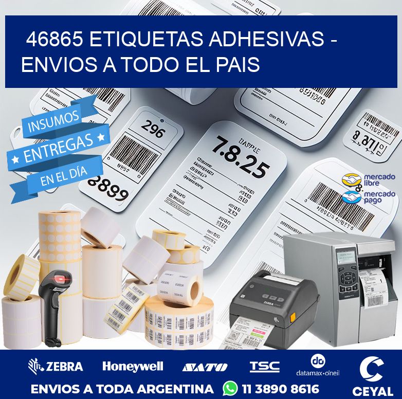46865 ETIQUETAS ADHESIVAS - ENVIOS A TODO EL PAIS