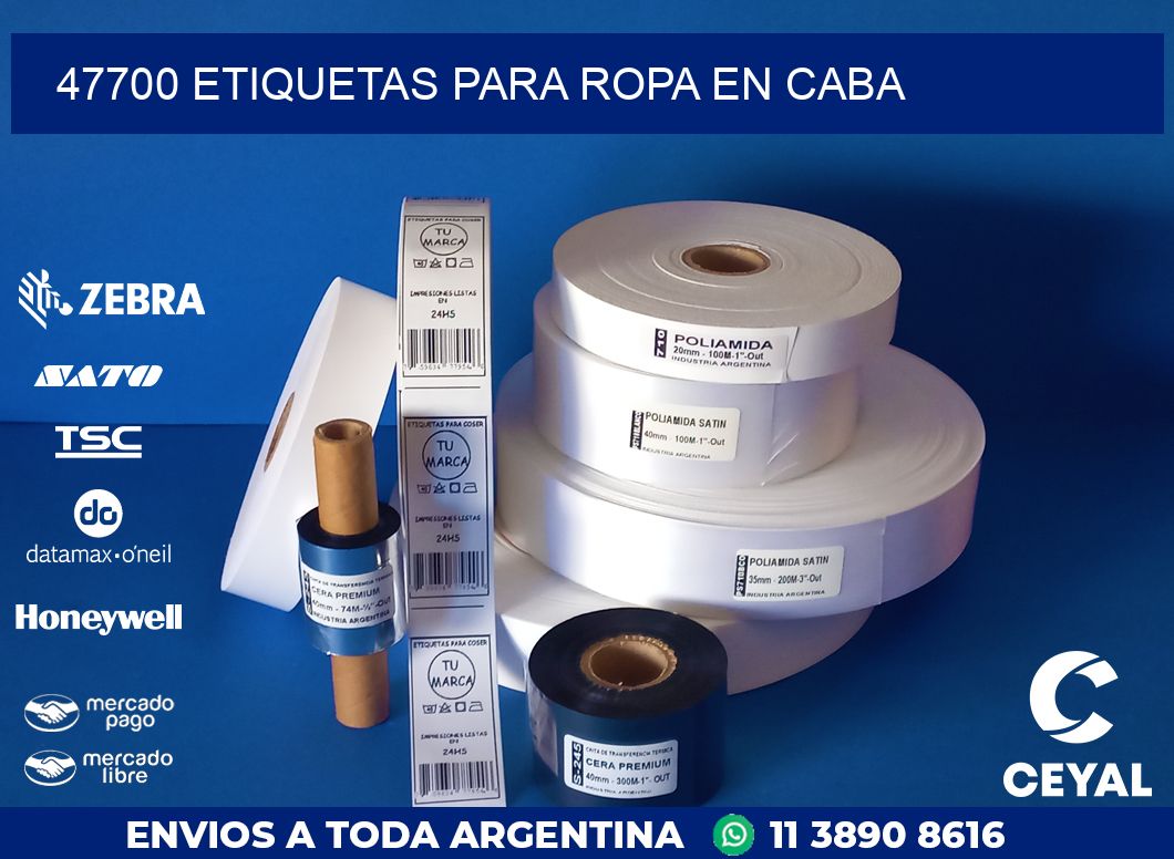 47700 ETIQUETAS PARA ROPA EN CABA