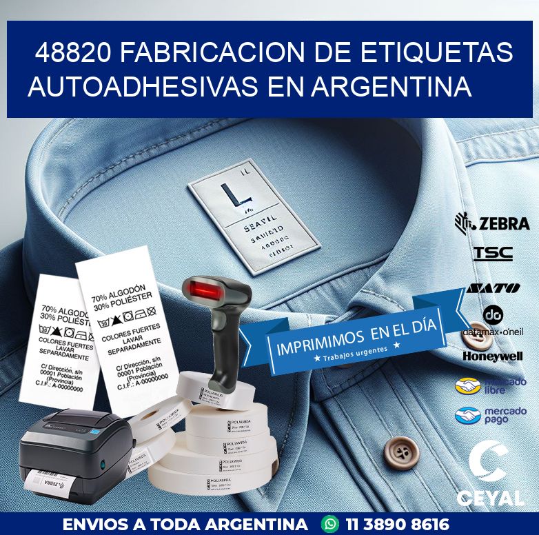 48820 FABRICACION DE ETIQUETAS AUTOADHESIVAS EN ARGENTINA