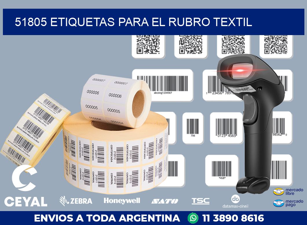 51805 ETIQUETAS PARA EL RUBRO TEXTIL