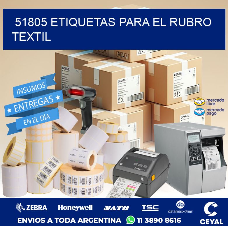 51805 ETIQUETAS PARA EL RUBRO TEXTIL