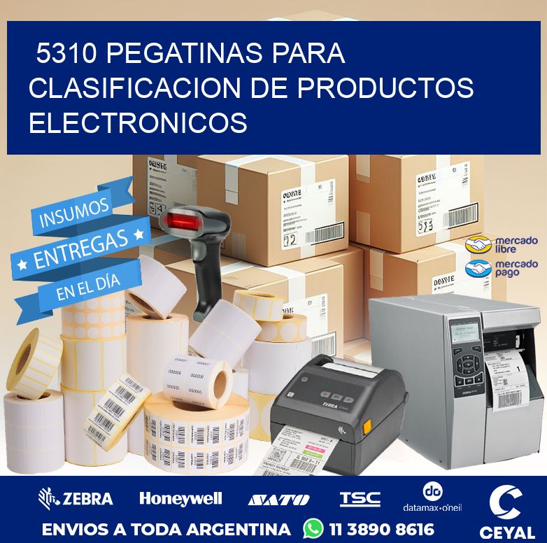 5310 PEGATINAS PARA CLASIFICACION DE PRODUCTOS ELECTRONICOS