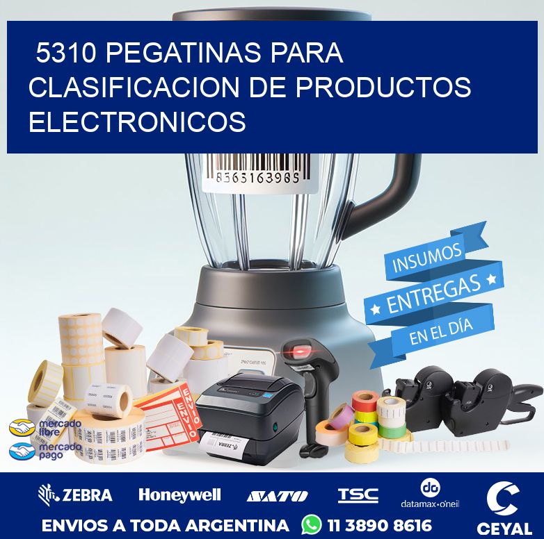 5310 PEGATINAS PARA CLASIFICACION DE PRODUCTOS ELECTRONICOS
