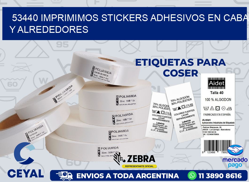 53440 IMPRIMIMOS STICKERS ADHESIVOS EN CABA Y ALREDEDORES