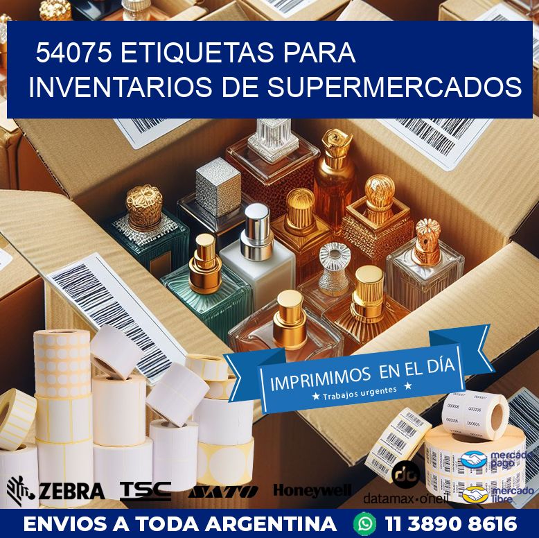 54075 ETIQUETAS PARA INVENTARIOS DE SUPERMERCADOS