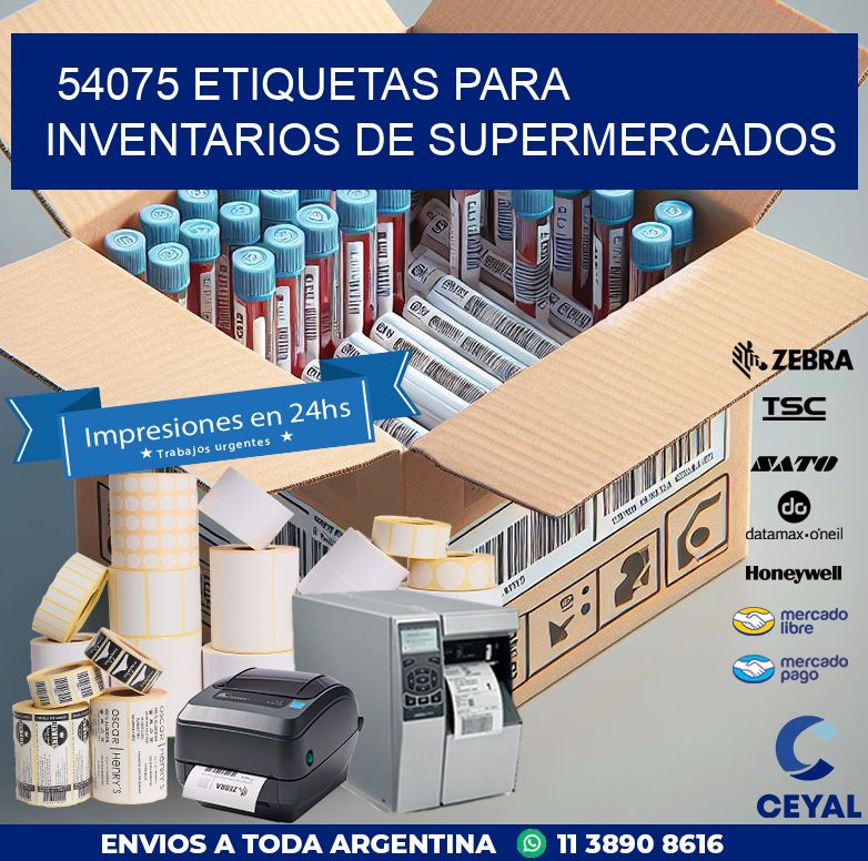 54075 ETIQUETAS PARA INVENTARIOS DE SUPERMERCADOS