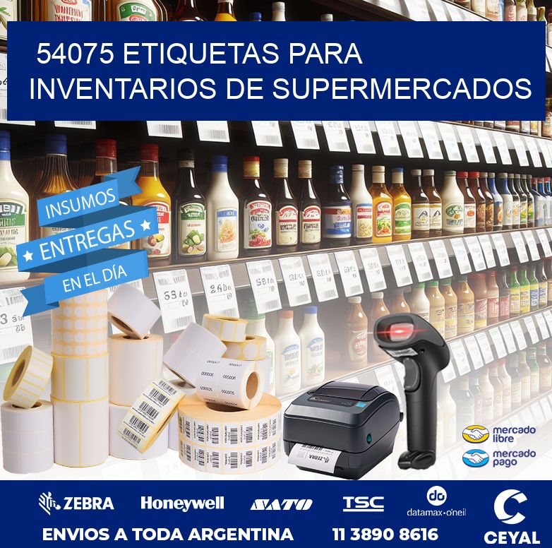 54075 ETIQUETAS PARA INVENTARIOS DE SUPERMERCADOS