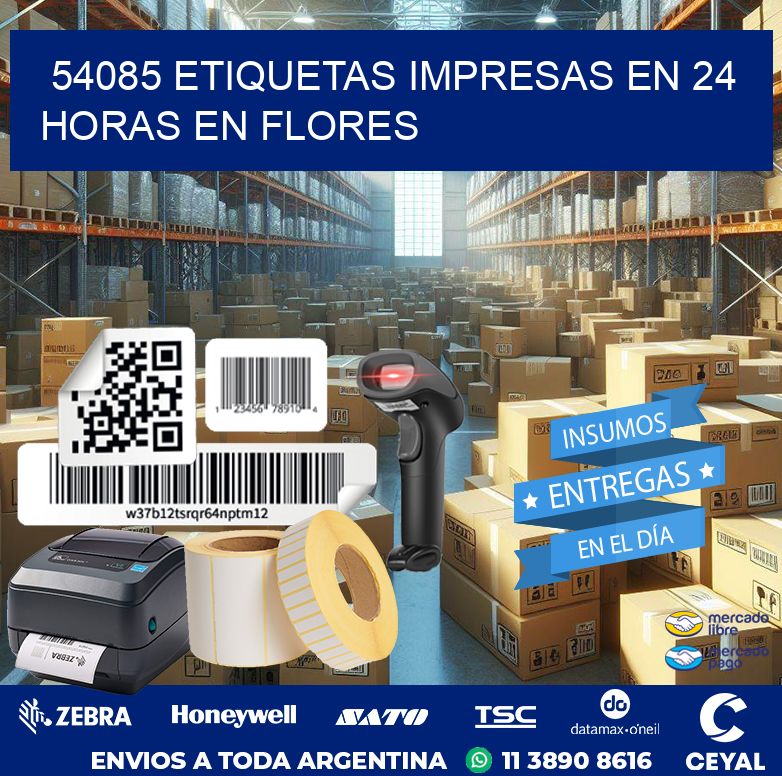 54085 ETIQUETAS IMPRESAS EN 24 HORAS EN FLORES