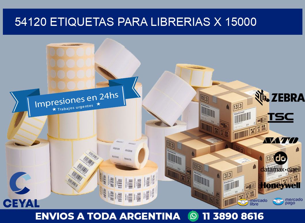 54120 ETIQUETAS PARA LIBRERIAS X 15000