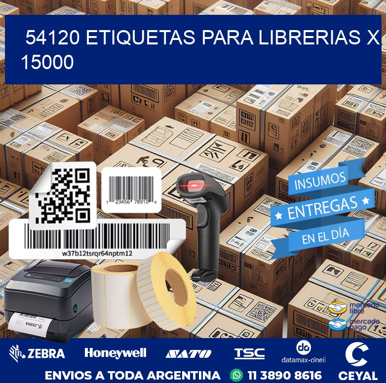 54120 ETIQUETAS PARA LIBRERIAS X 15000