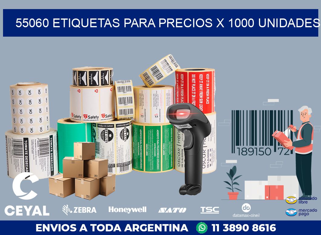 55060 ETIQUETAS PARA PRECIOS X 1000 UNIDADES