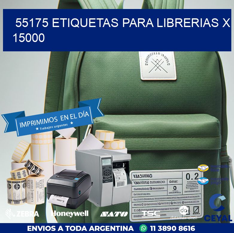 55175 ETIQUETAS PARA LIBRERIAS X 15000