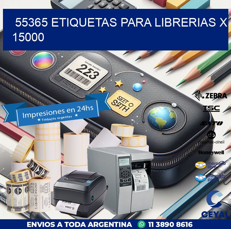 55365 ETIQUETAS PARA LIBRERIAS X 15000