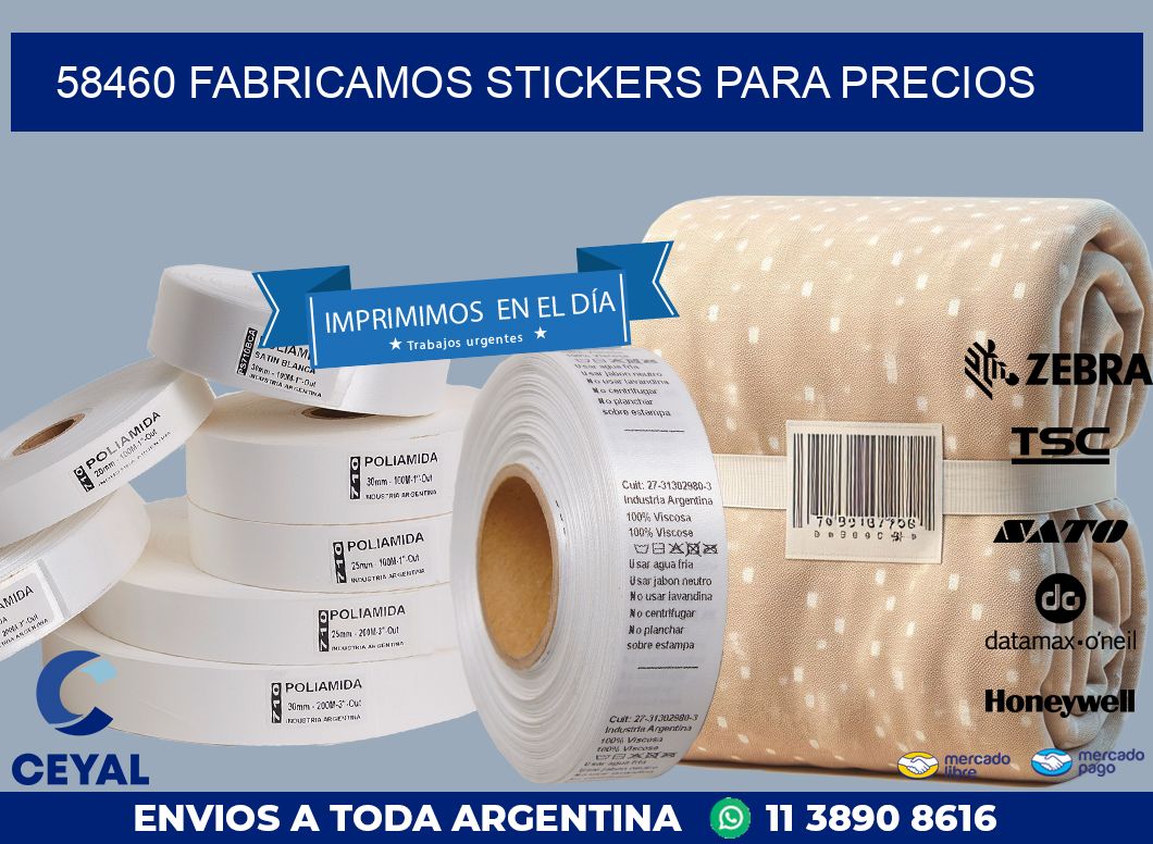 58460 FABRICAMOS STICKERS PARA PRECIOS