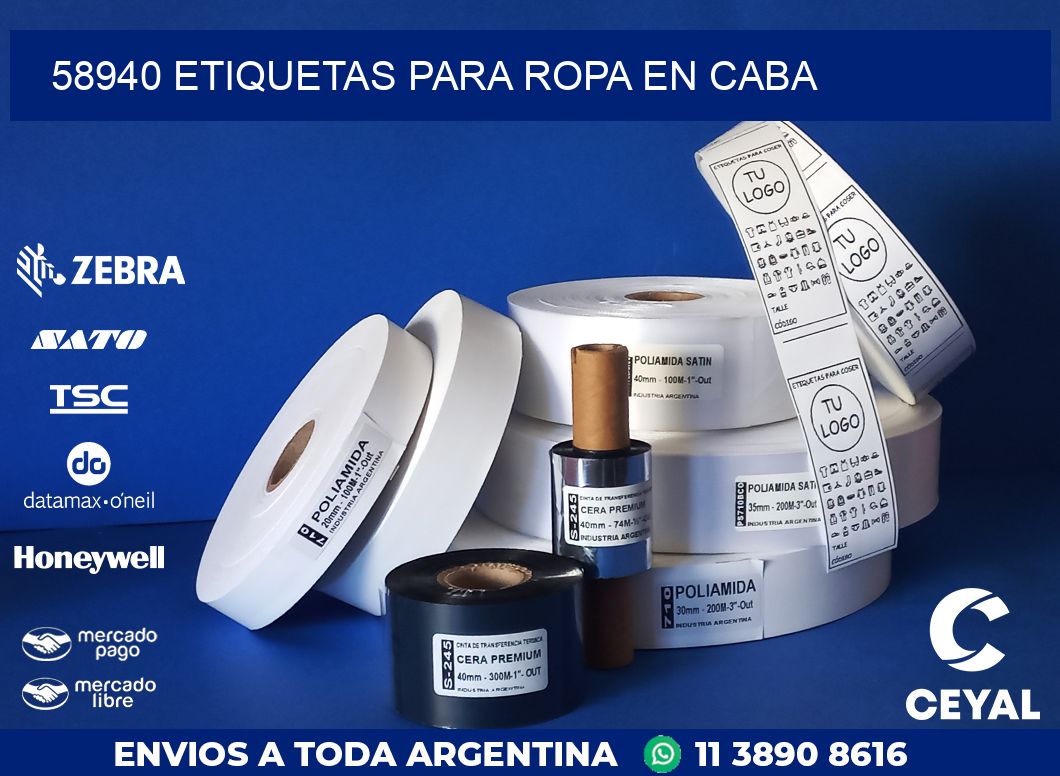 58940 ETIQUETAS PARA ROPA EN CABA