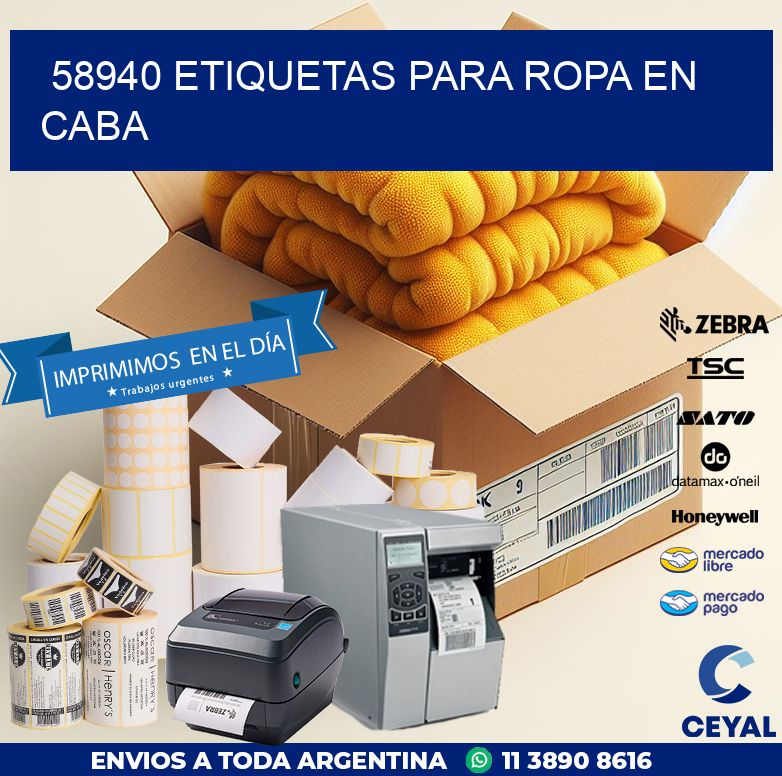 58940 ETIQUETAS PARA ROPA EN CABA