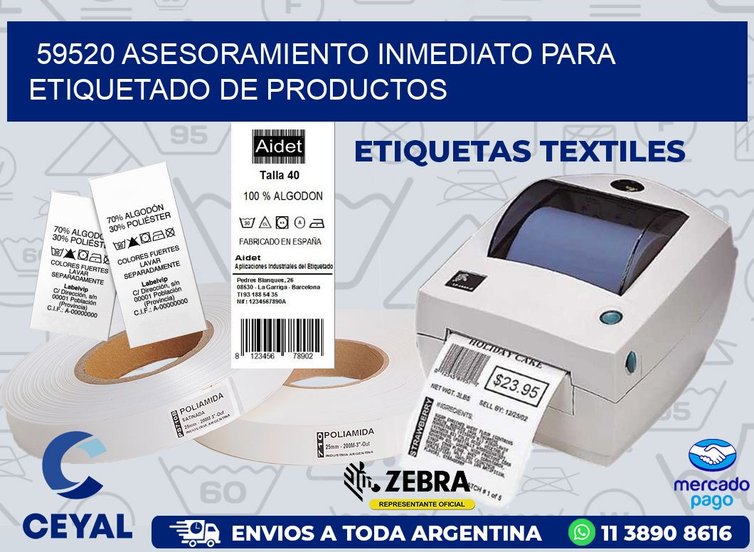 59520 ASESORAMIENTO INMEDIATO PARA ETIQUETADO DE PRODUCTOS