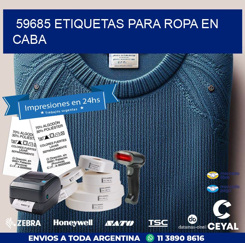 59685 ETIQUETAS PARA ROPA EN CABA