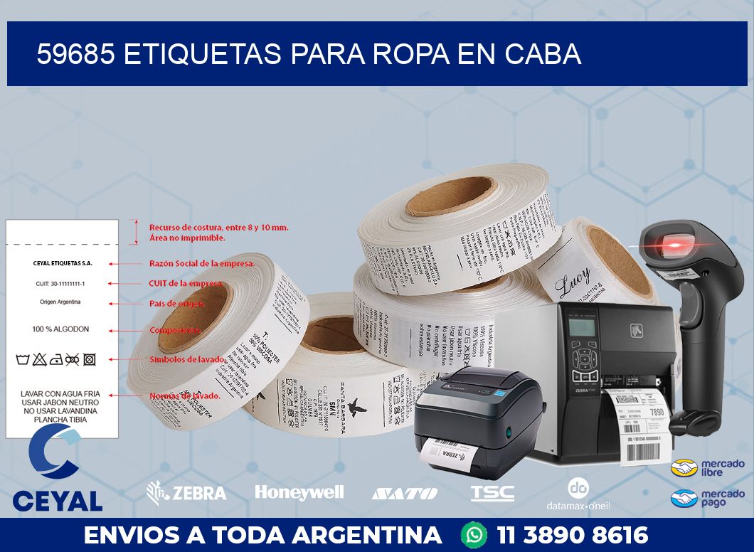 59685 ETIQUETAS PARA ROPA EN CABA