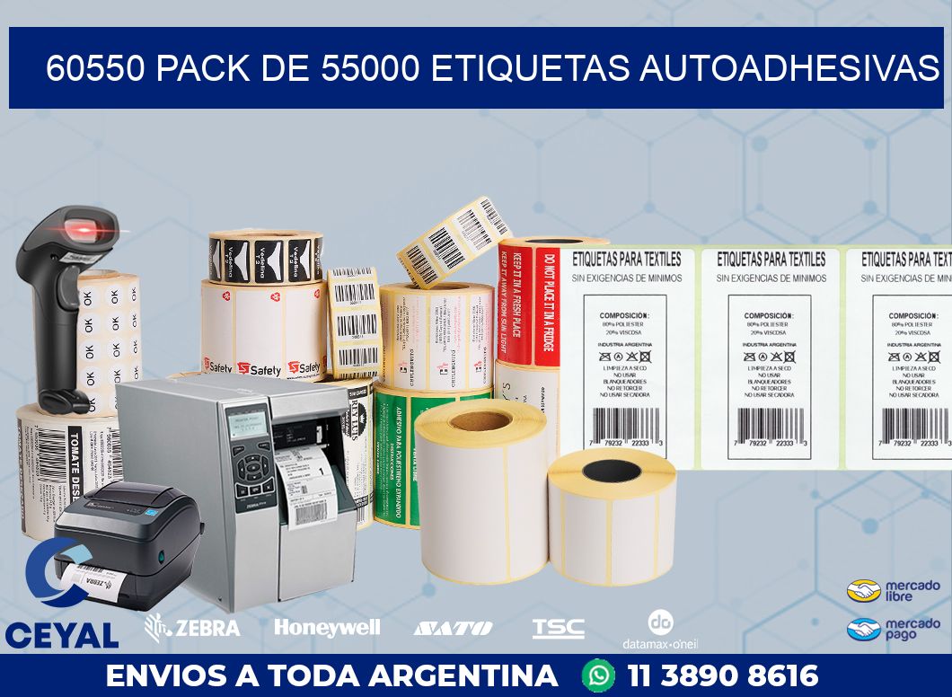 60550 PACK DE 55000 ETIQUETAS AUTOADHESIVAS