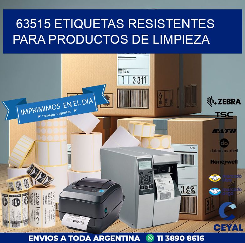 63515 ETIQUETAS RESISTENTES PARA PRODUCTOS DE LIMPIEZA
