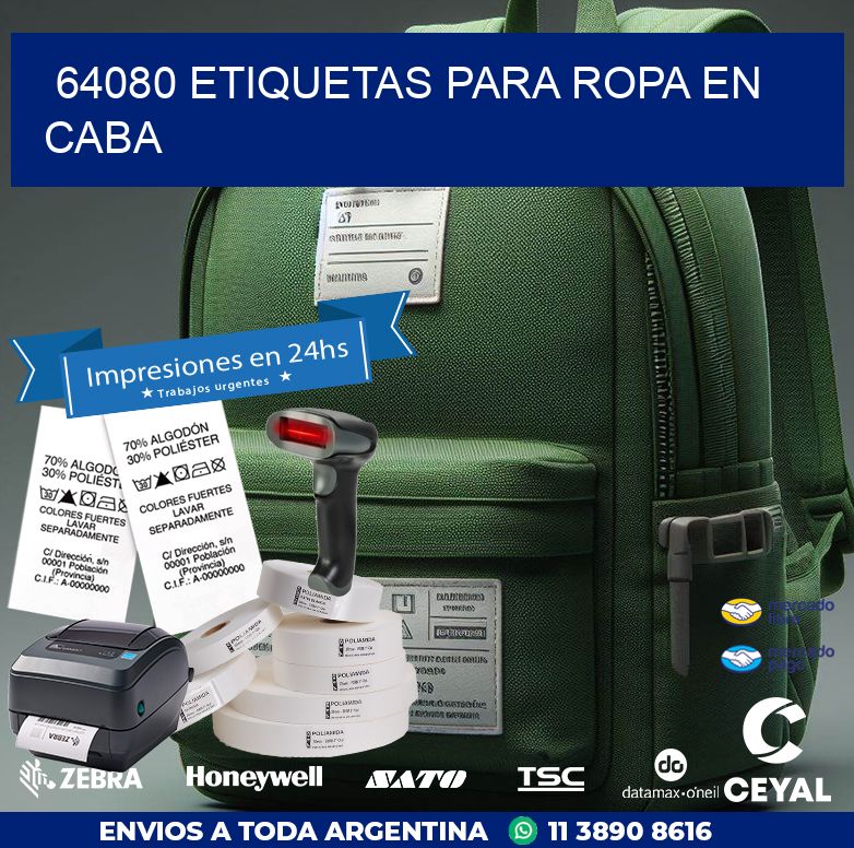 64080 ETIQUETAS PARA ROPA EN CABA