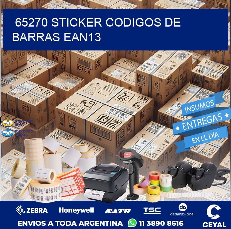 65270 STICKER CODIGOS DE BARRAS EAN13