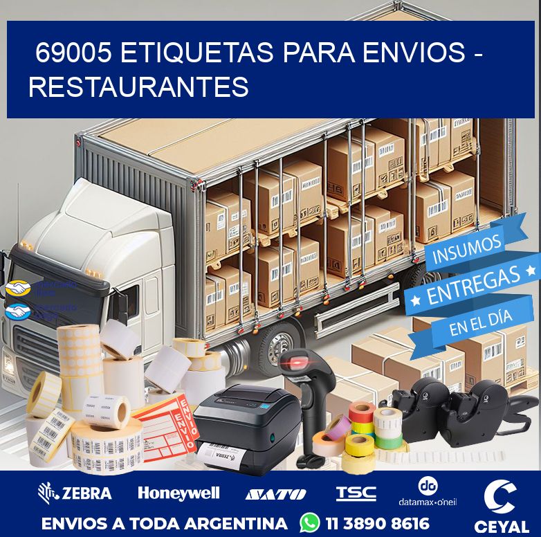 69005 ETIQUETAS PARA ENVIOS - RESTAURANTES