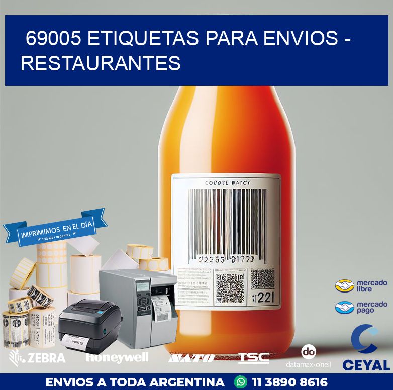 69005 ETIQUETAS PARA ENVIOS - RESTAURANTES