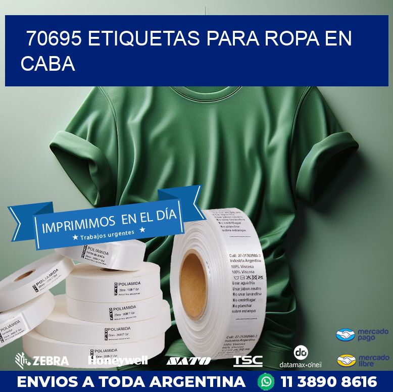 70695 ETIQUETAS PARA ROPA EN CABA