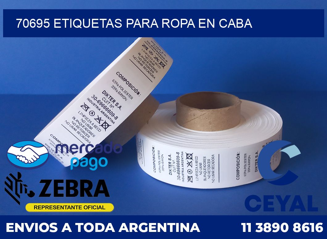 70695 ETIQUETAS PARA ROPA EN CABA