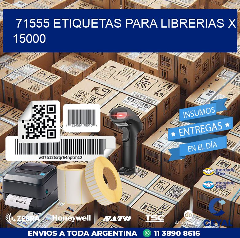 71555 ETIQUETAS PARA LIBRERIAS X 15000