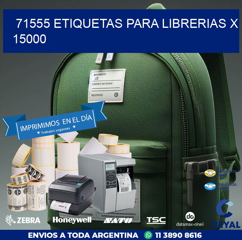 71555 ETIQUETAS PARA LIBRERIAS X 15000